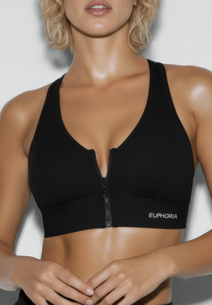 Топ бра SpeedFlow Zip Black